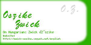 oszike zwick business card